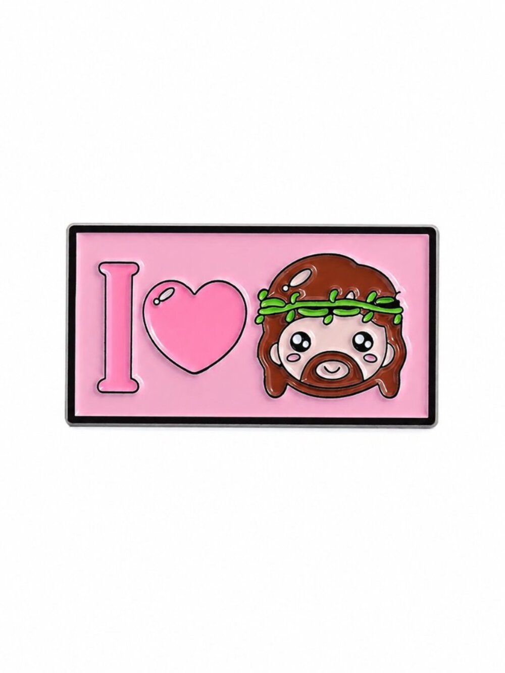 Cute “I ❤️ Jesus” Enamel Pin – Christian Lapel Pin – Faith Accessory